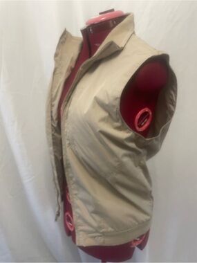Izod Khaki Sleeveless Zip golf Vest for Women